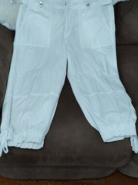 Sigrid Olsen White Cargo Capris